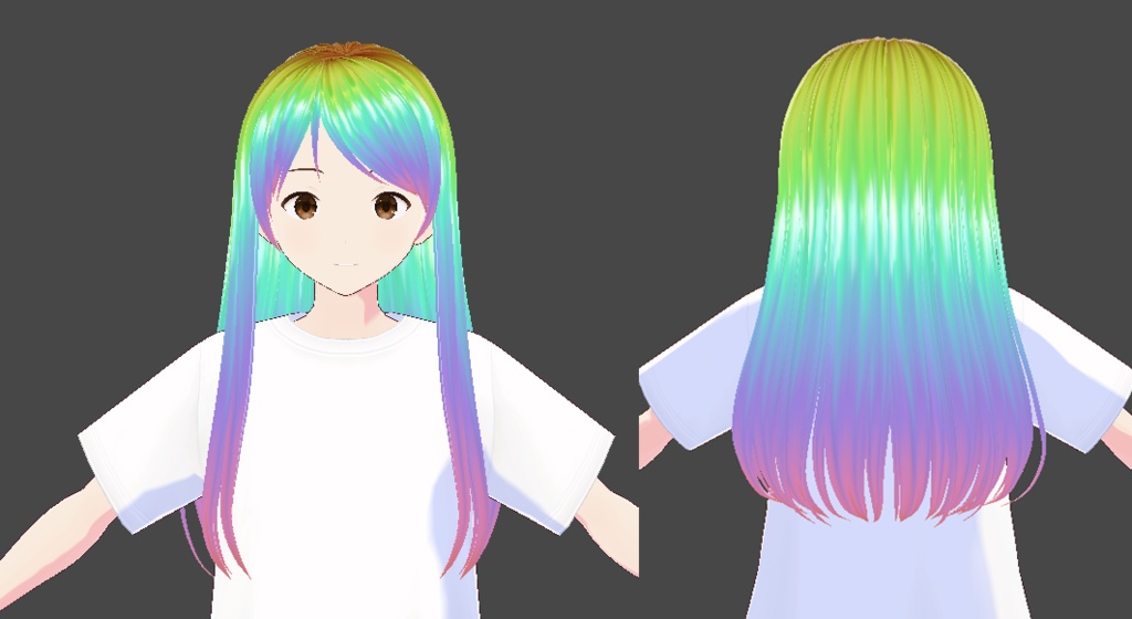 Vroid Studio Rainbow hair texture - Free