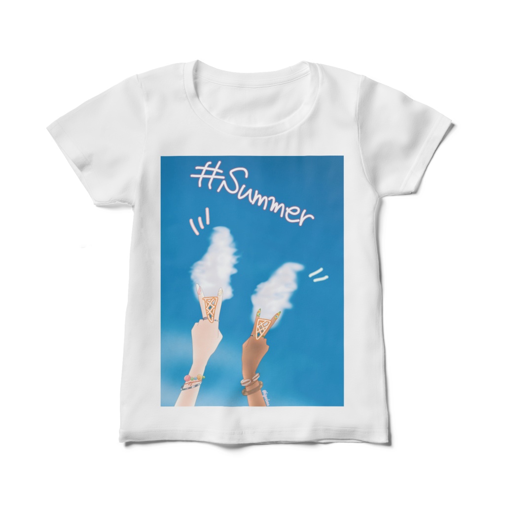 ソフトクリームTシャツ　レディース