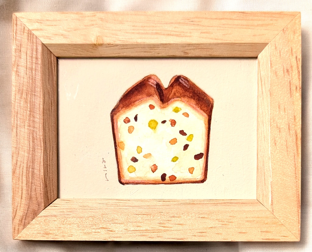 【ミニ原画】【水彩】パウンドケーキ