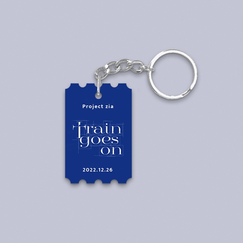 【Limited】train goes on - Ticket acrylic keychain