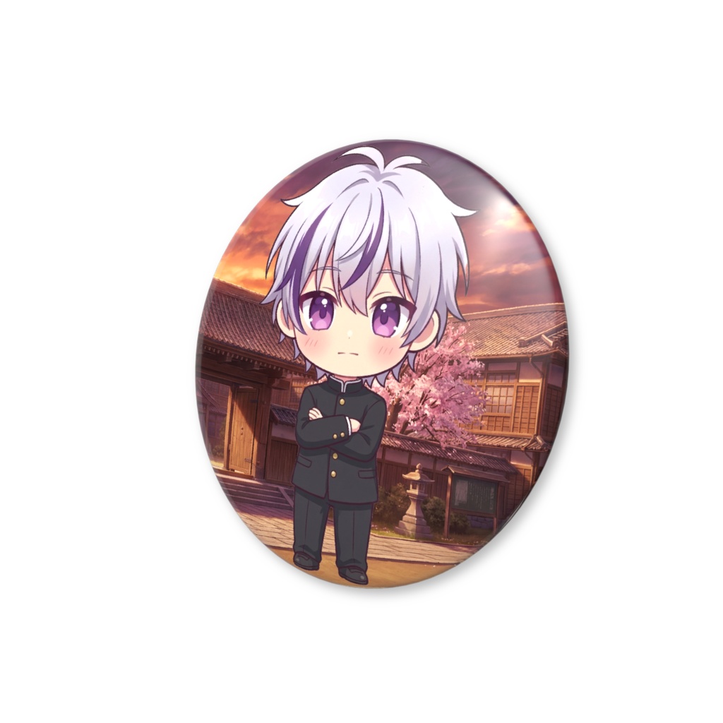 しょーにゃんミニキャラ缶バッジ(学ラン)