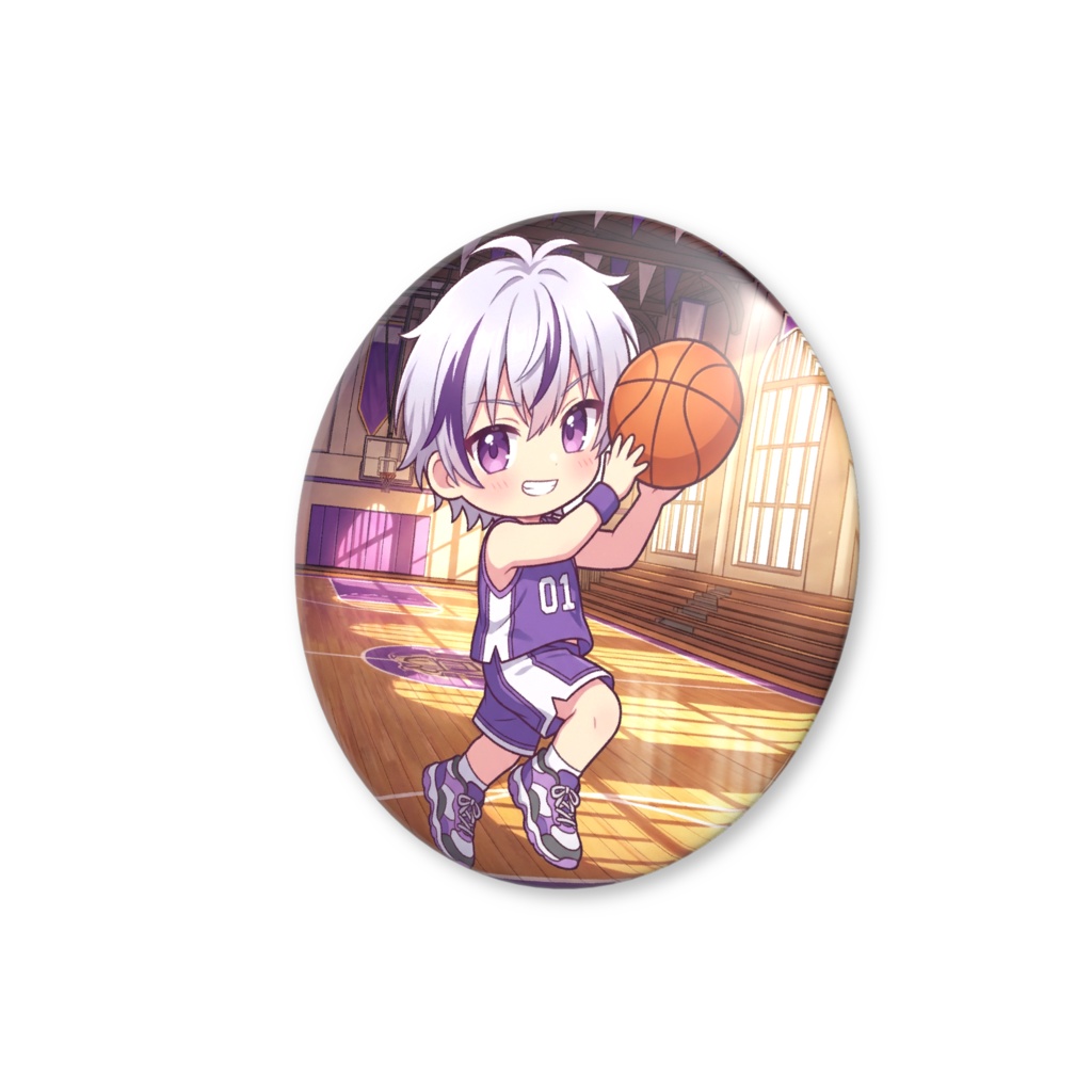 しょーにゃんミニキャラ缶バッジ(バスケ)