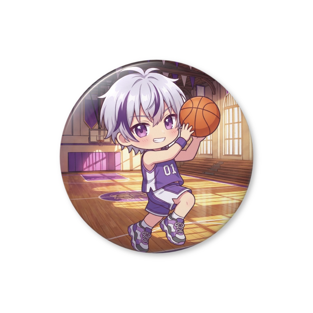 しょーにゃんミニキャラ缶バッジ（バスケ）