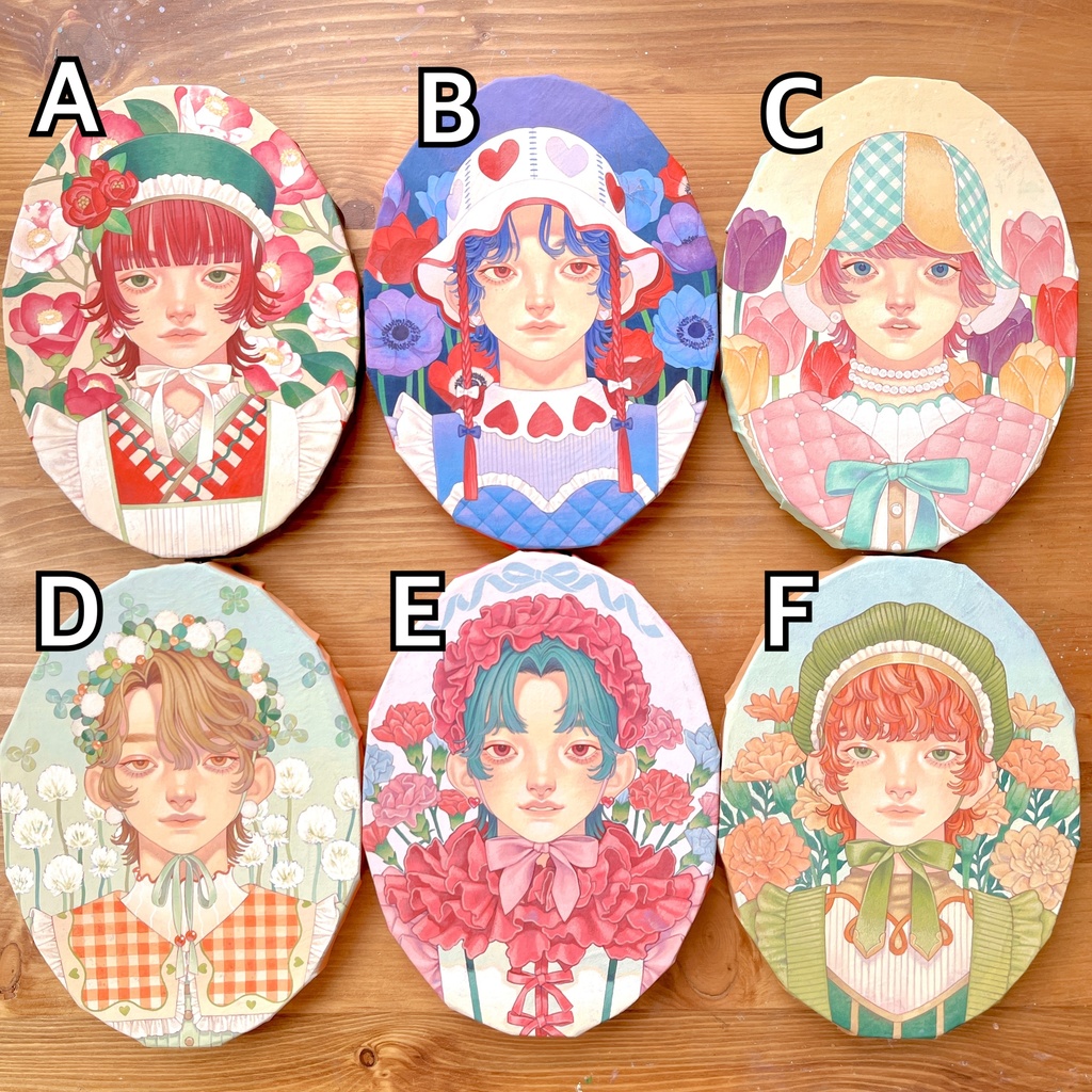 原画「花の肖像」(A〜F)