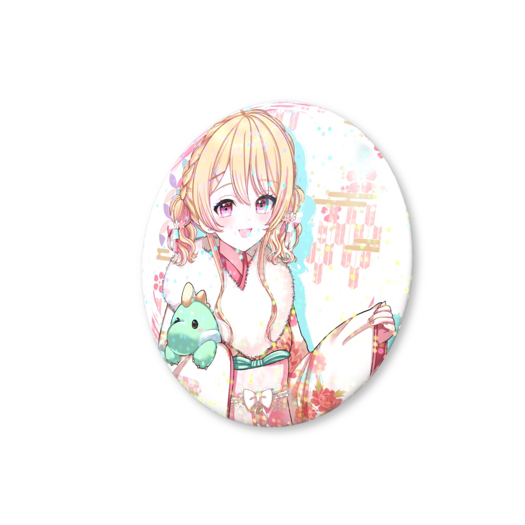 2026年正月衣装 グリッター缶バッジ