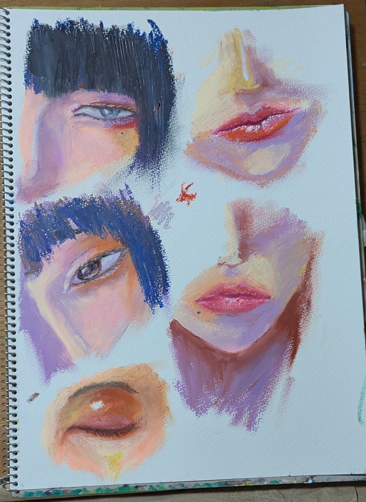 クレヨン練習画 目・唇