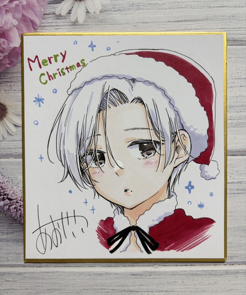 ✦【初購入の方は同人誌付き】マッ チング女子の鍵穴事情 クリスマス色紙