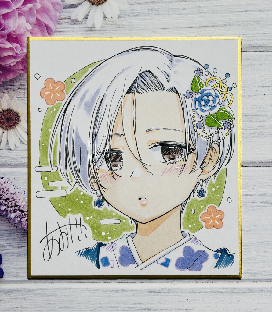 ✦【初購入の方は同人誌付き】マッ チング女子の鍵穴事情 お正月色紙5