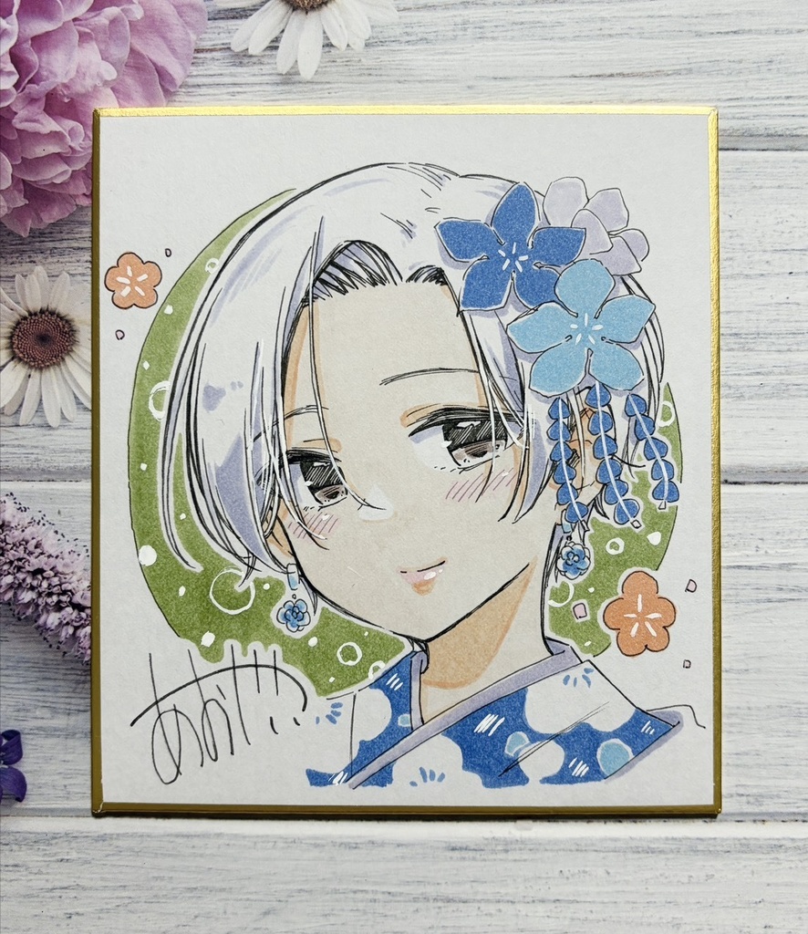 ✦【初購入の方は同人誌付き】マッ チング女子の鍵穴事情 お正月色紙9