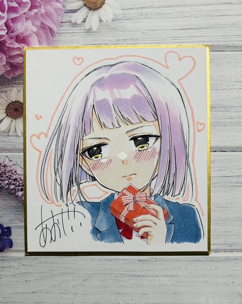 ♥3日間限定販売【初購入の方は同人誌2冊付き】はなのいろはバレンタイン色紙3
