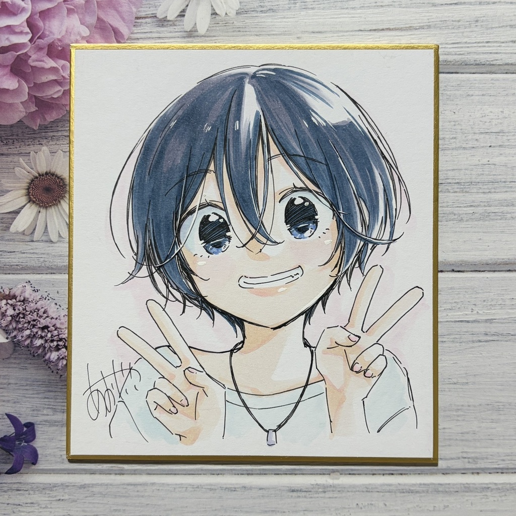 ♥【初購入の方は同人誌2冊付き】はなのいろは色紙27