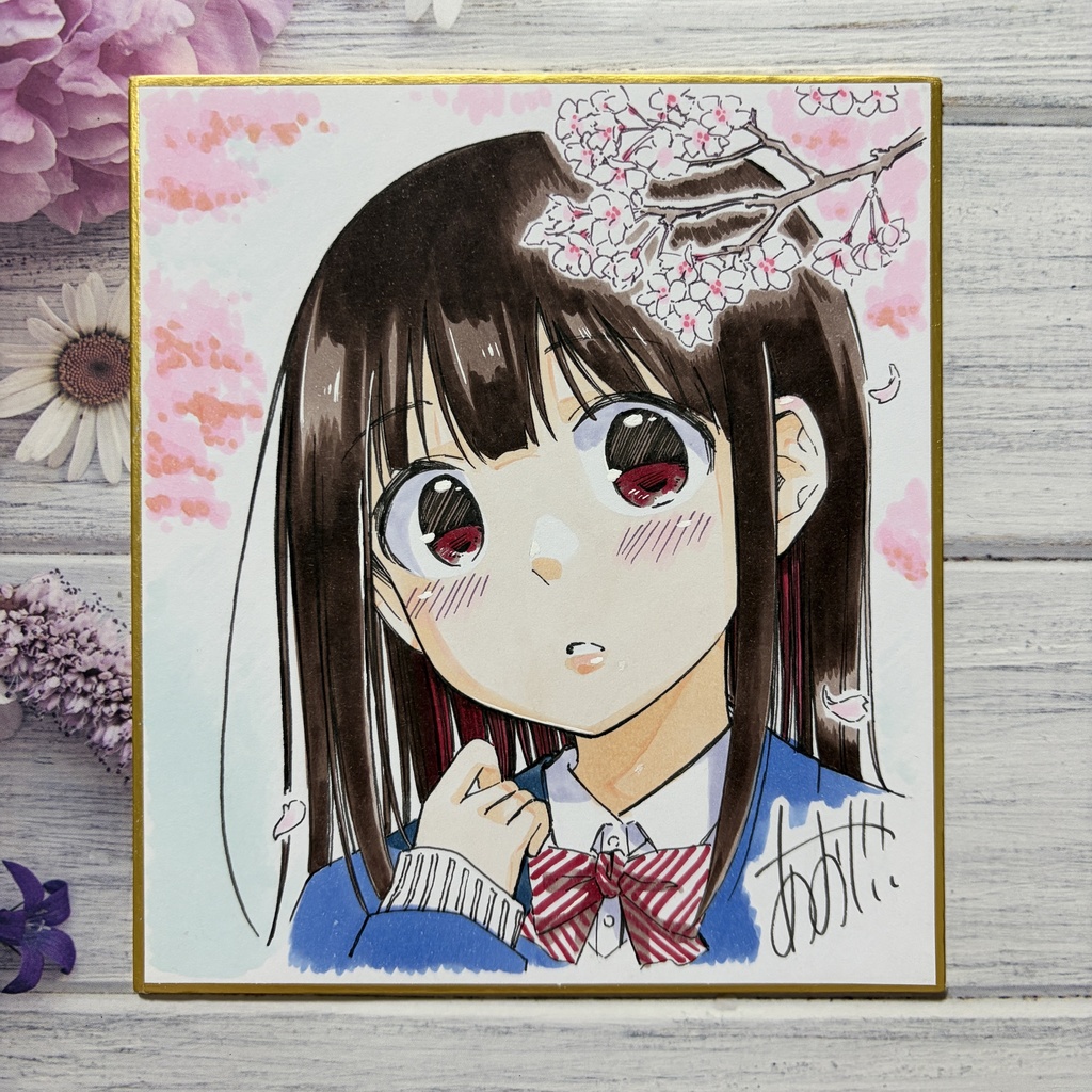 ♥【初購入の方は同人誌2冊付き】はなのいろは色紙28