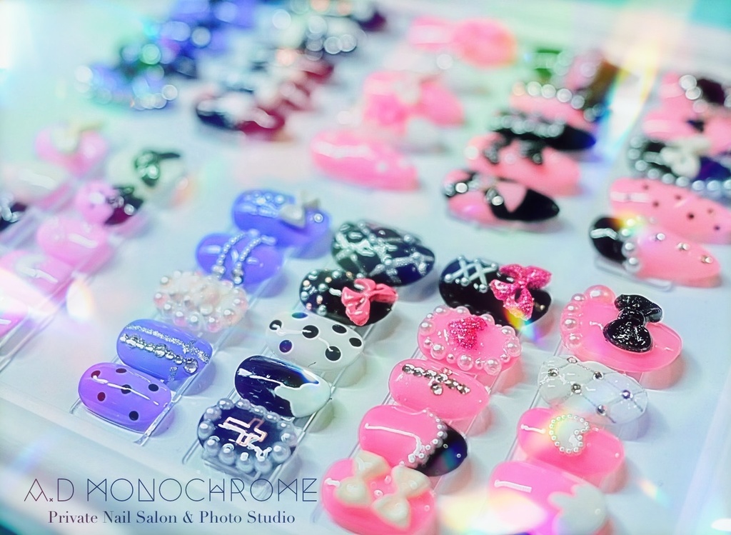 デザインタイプ組み合わせ自由!地雷系、量産型ネイル