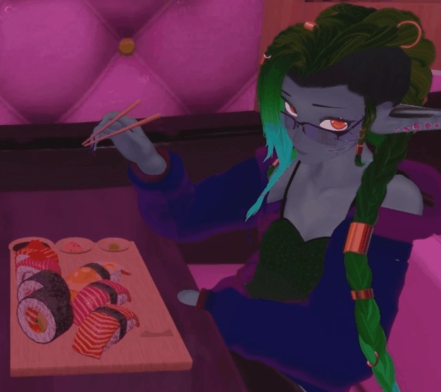 Sushi tray VRChat world asset