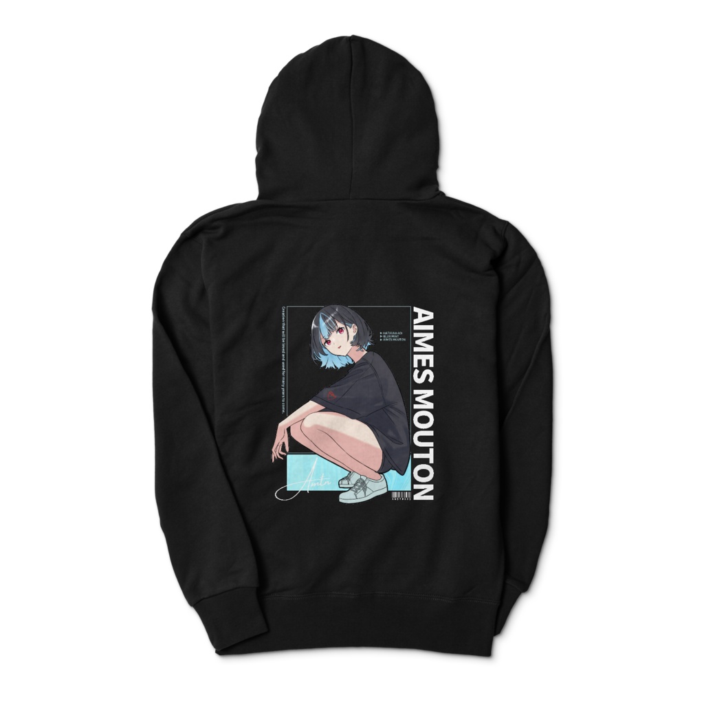 超絶クールなハッカちゃんバックプリントパーカー