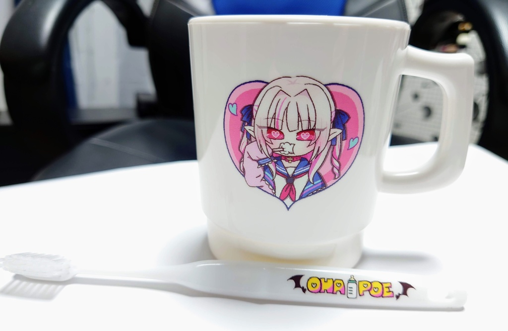 【非公式】魔界ノりりむ　コップ＆歯ブラシセット