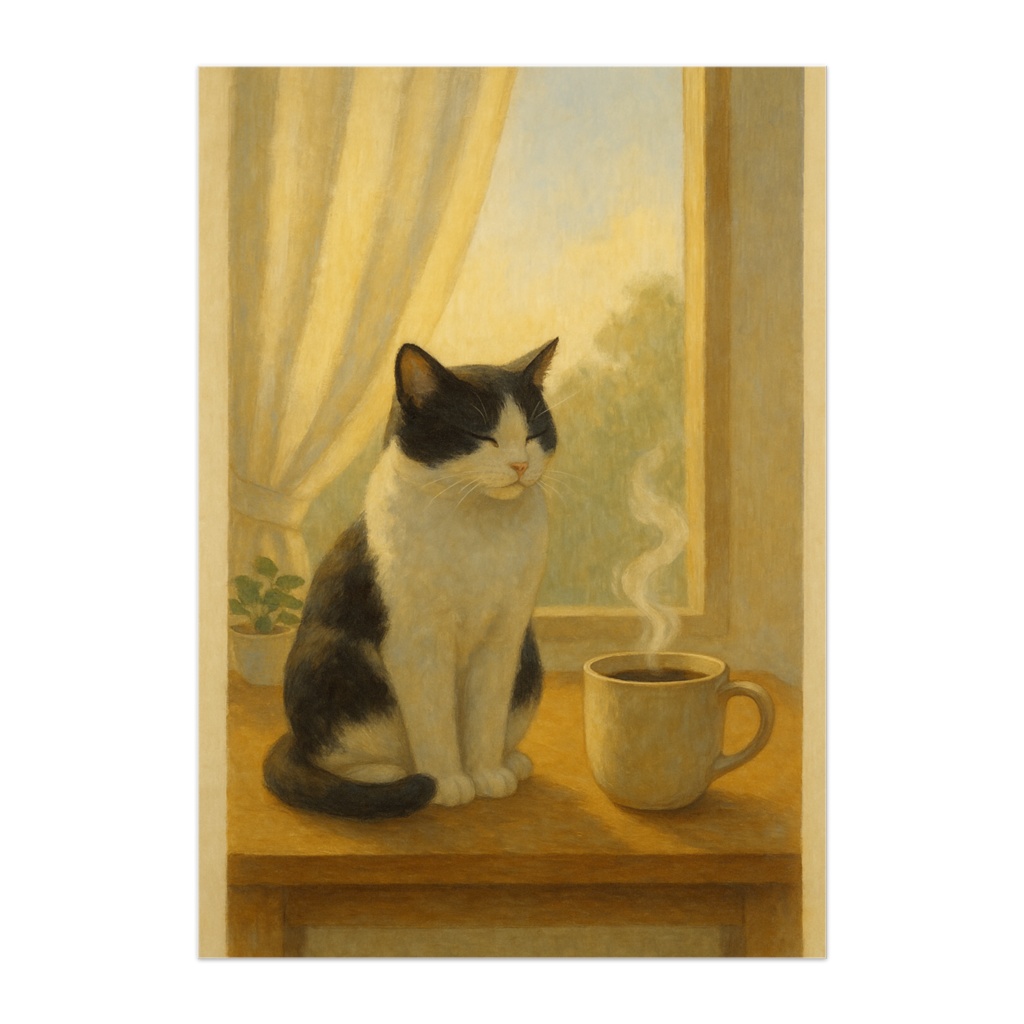 猫とコーヒーの朝