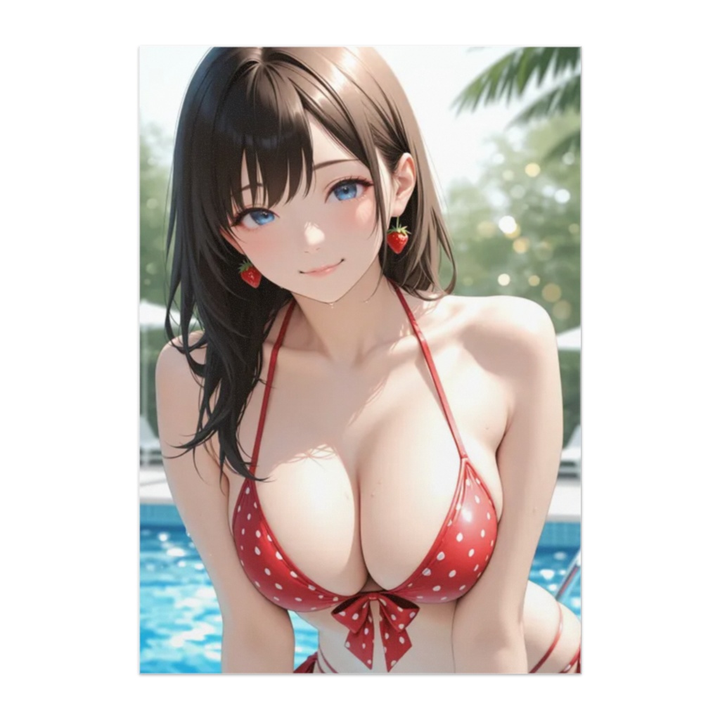 赤いビキニの午後 美少女ポスター
