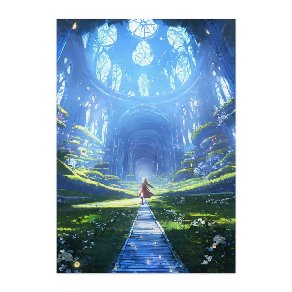 光の温室と少女の道 ファンタジーポスター