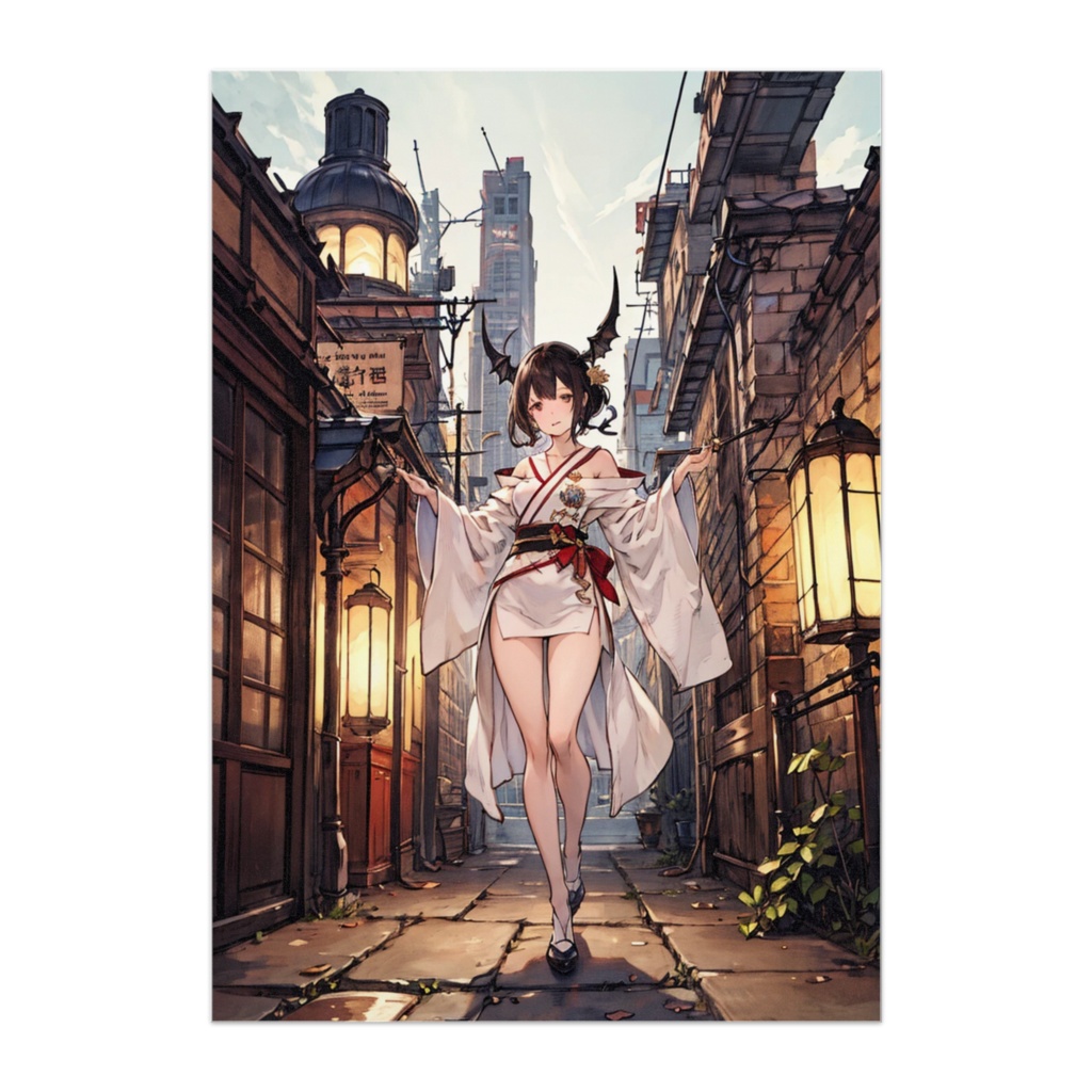 灯籠通りの鬼娘