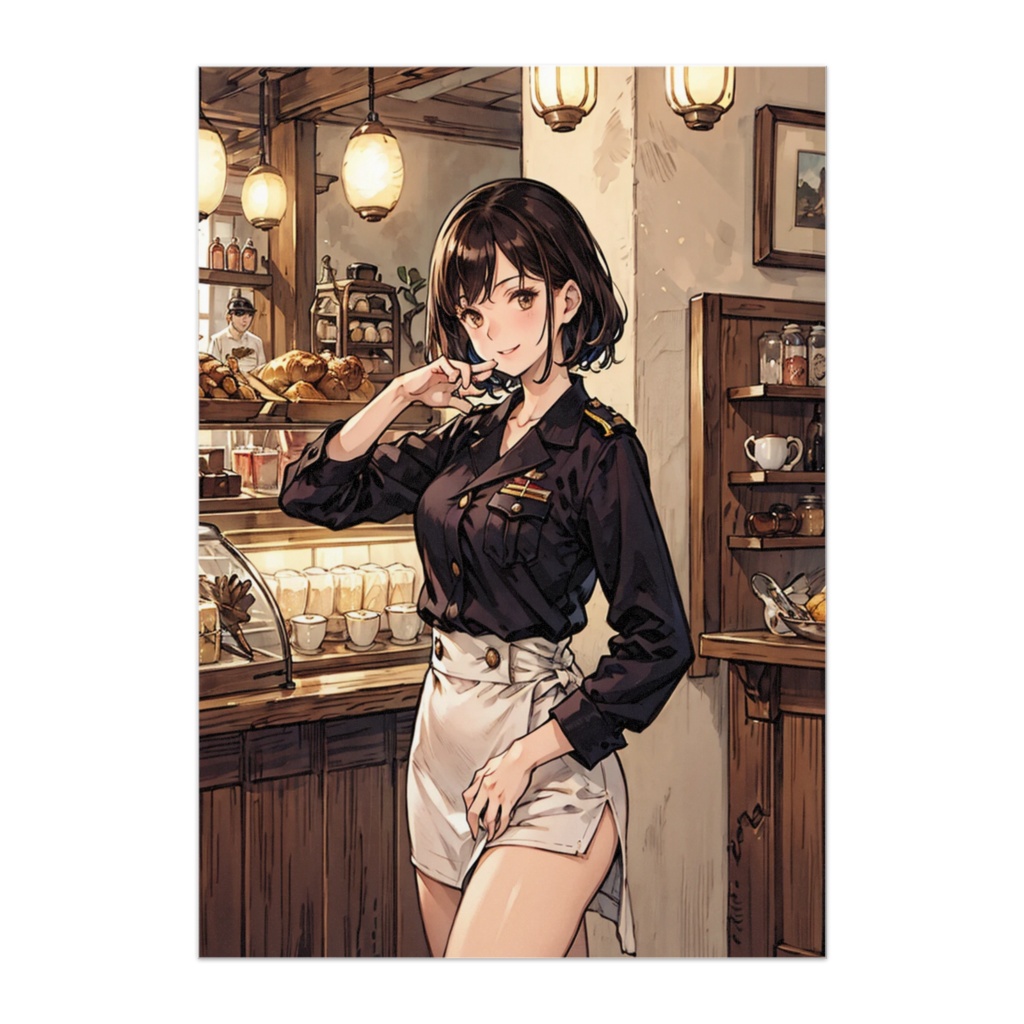 パン屋の制服少女 