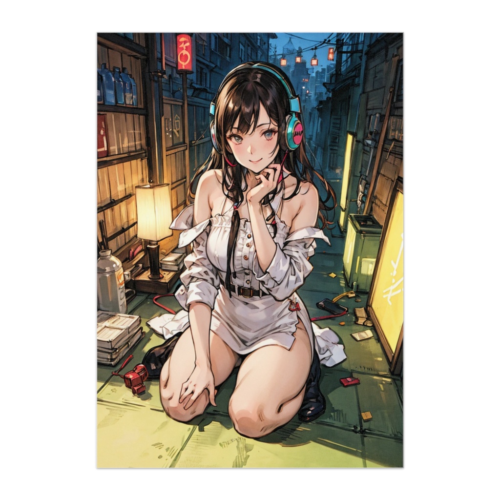 路地裏のヘッドフォン少女 