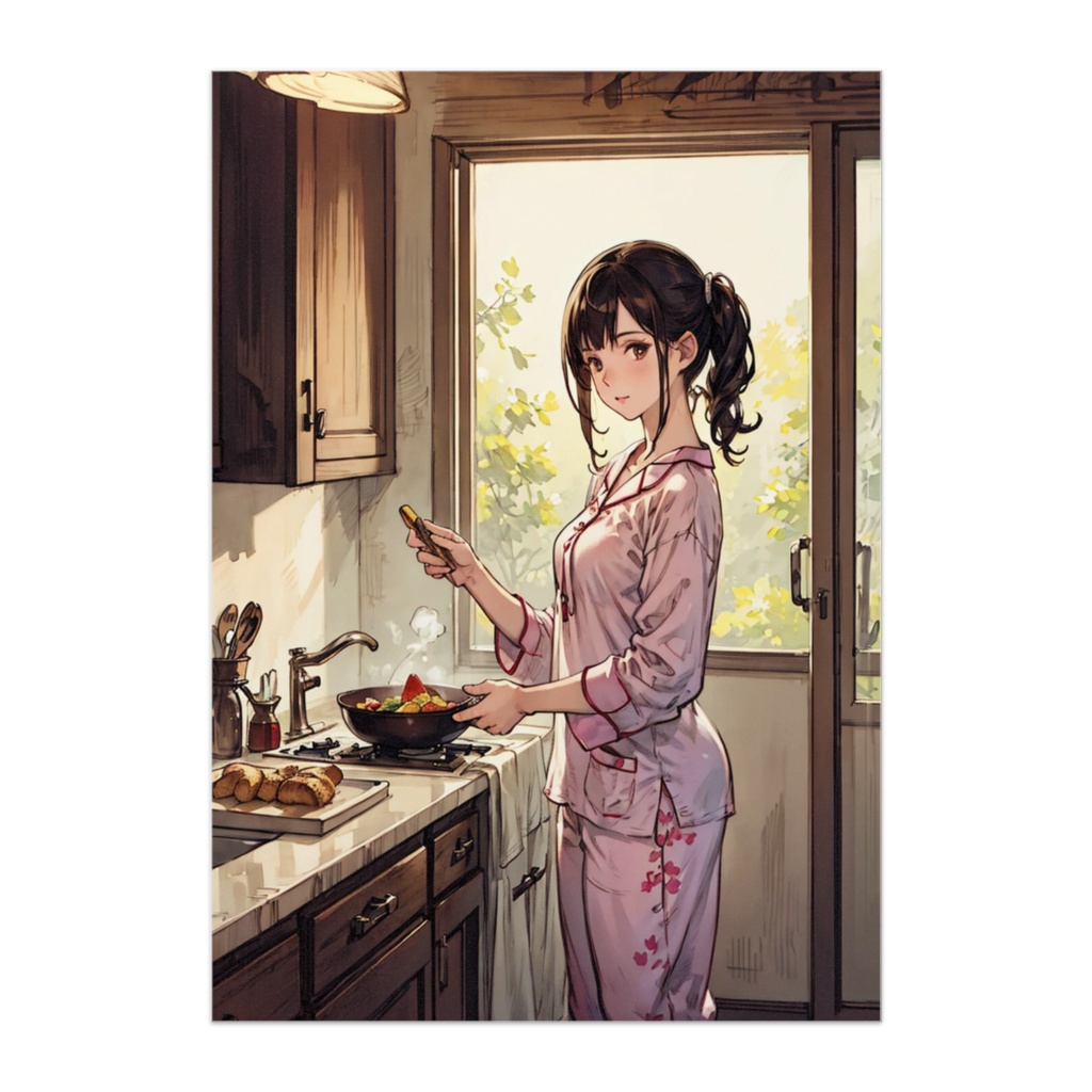 パジャマで朝ごはん