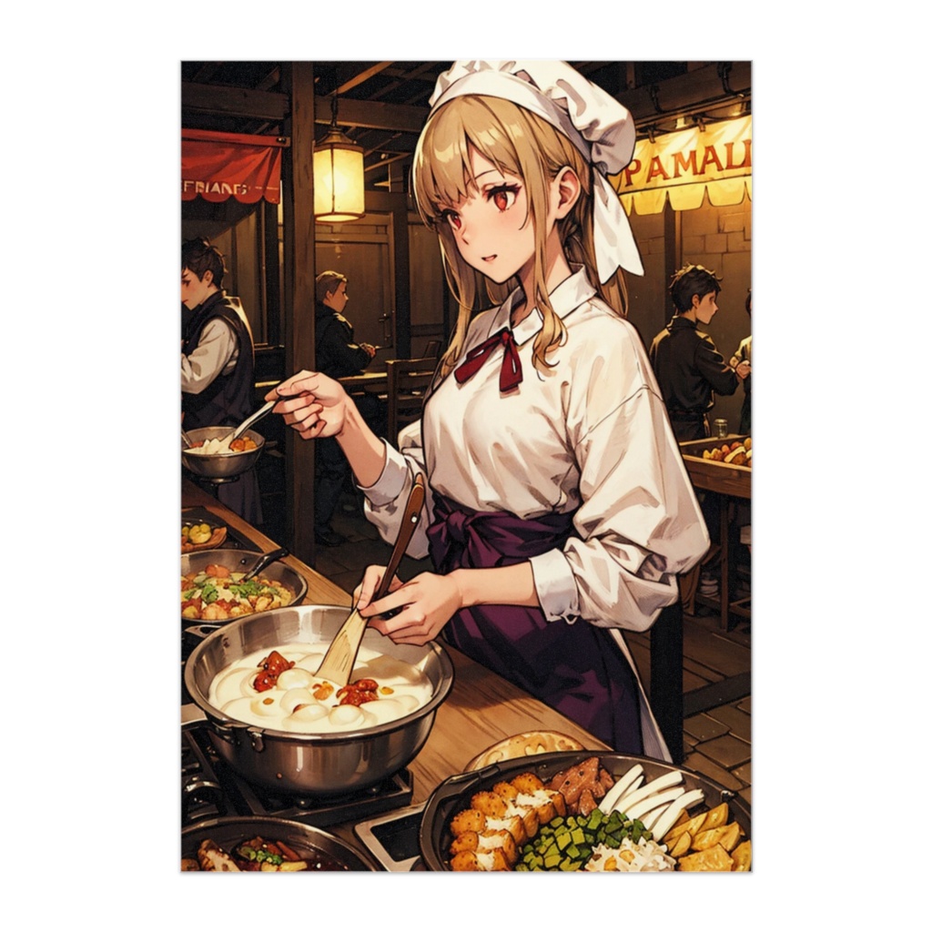 レトロ食堂のクリームシチュー娘