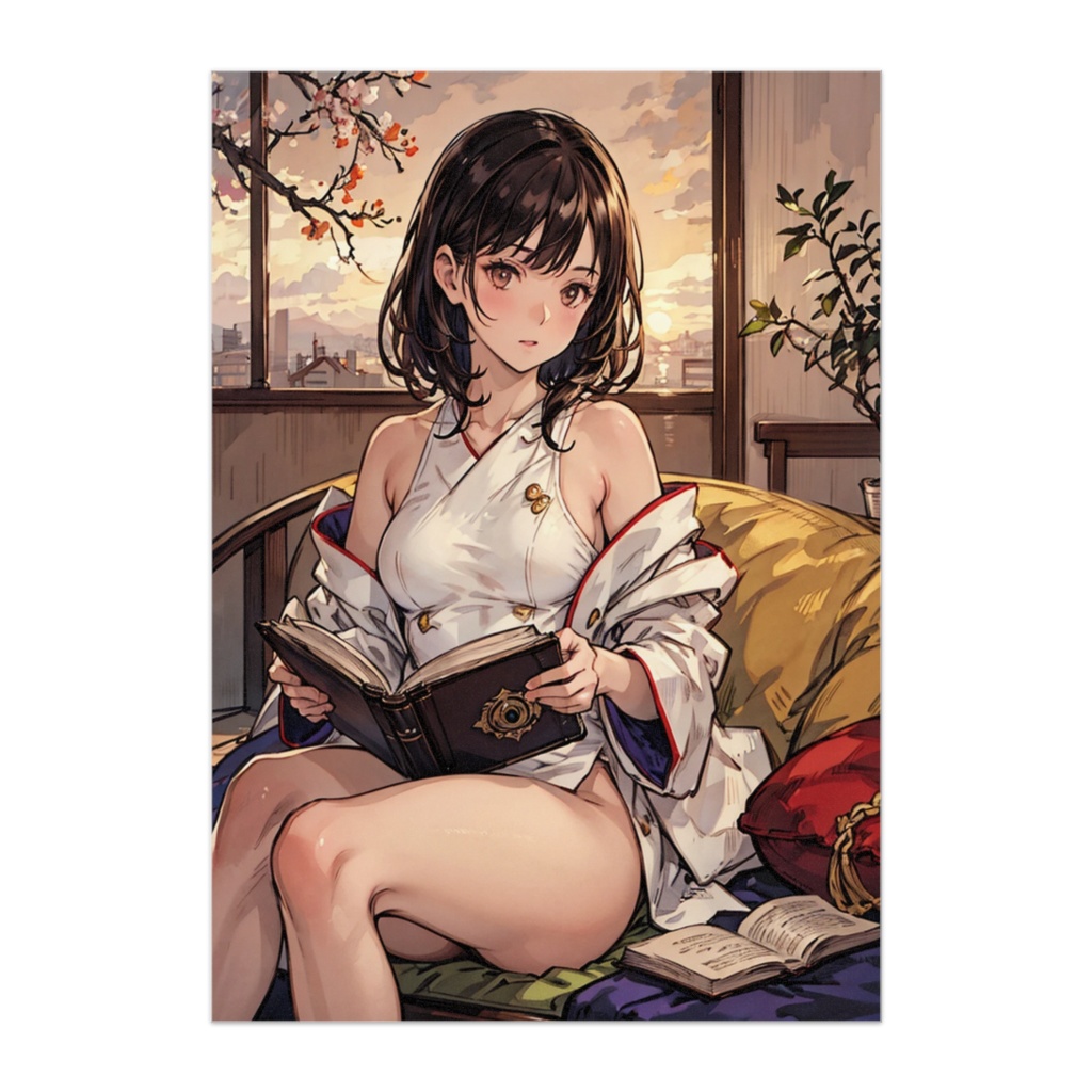 夕暮れ読書のひととき