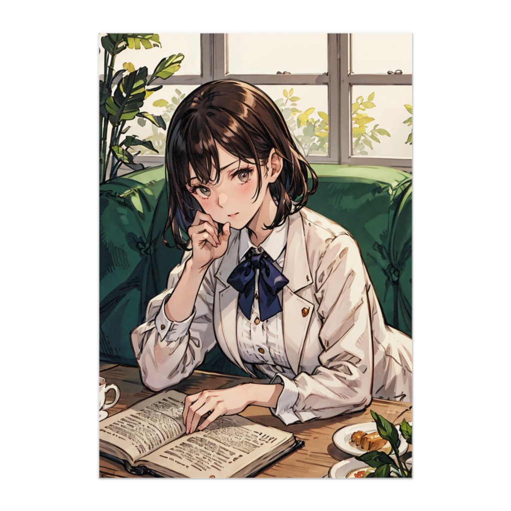 午後の読書とカフェの時間 