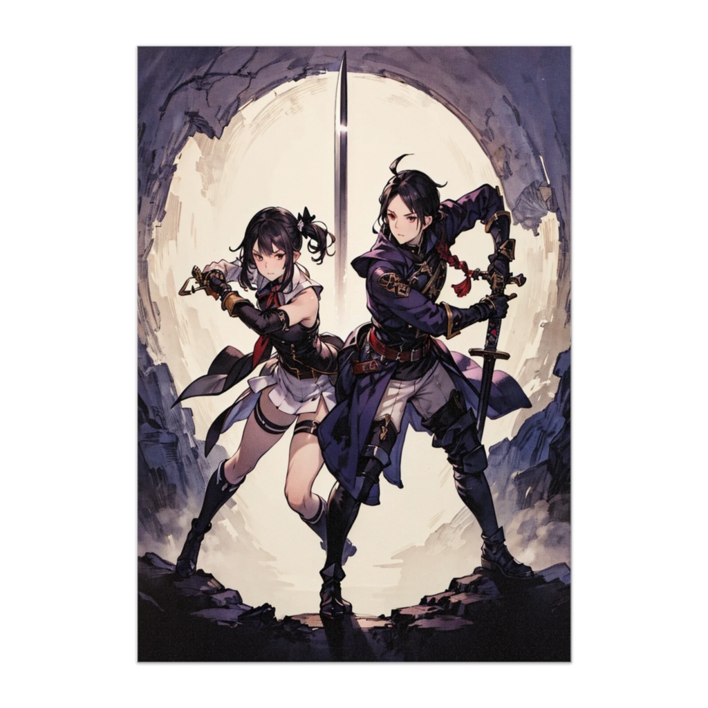 剣に誓う二人の戦士 