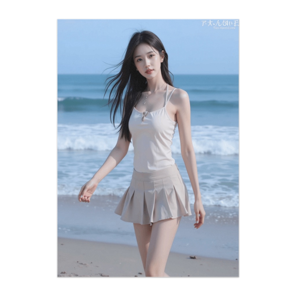 ミニスカートの浜辺少女