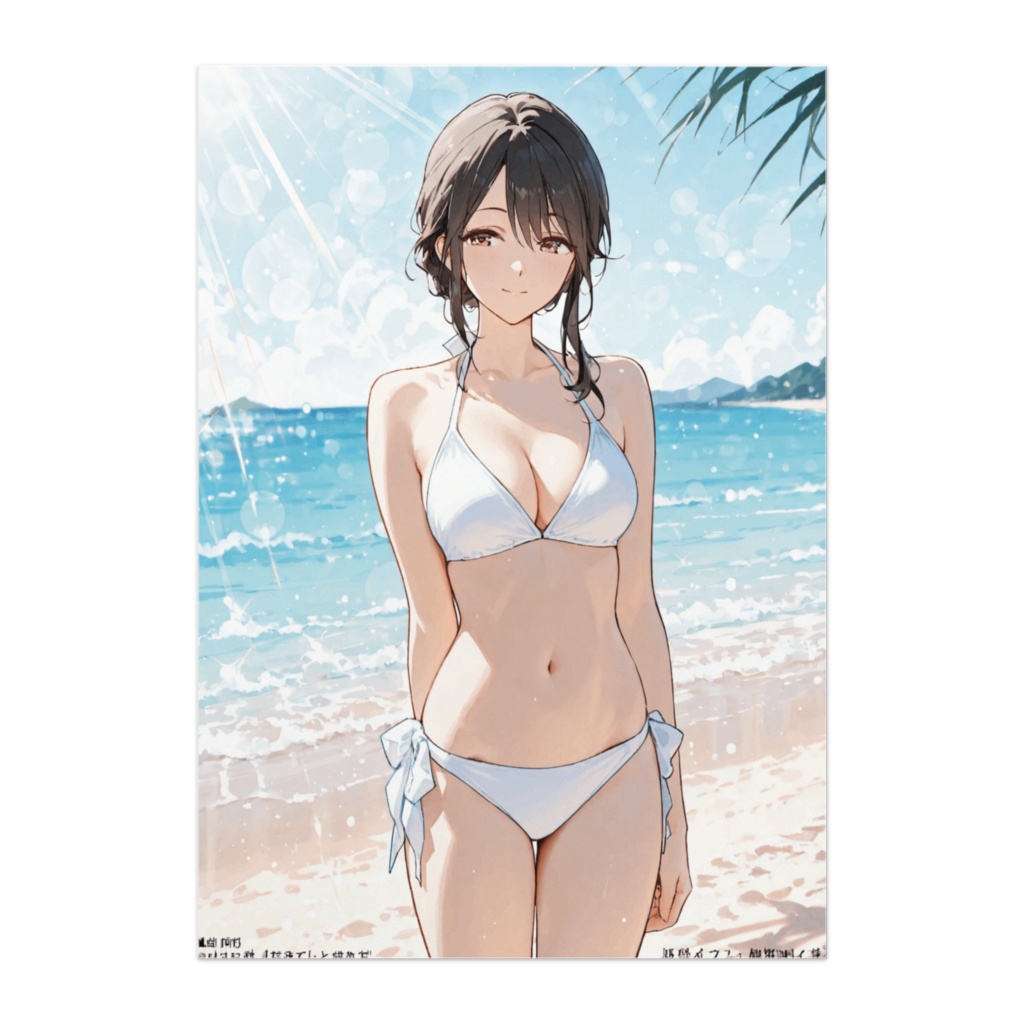 白ビキニ美女の夏リゾート