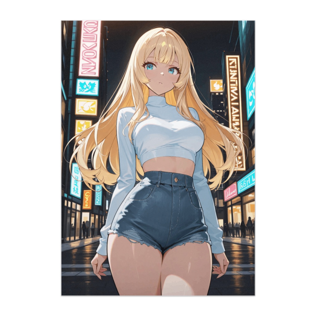 ナイトシティのブロンドガール