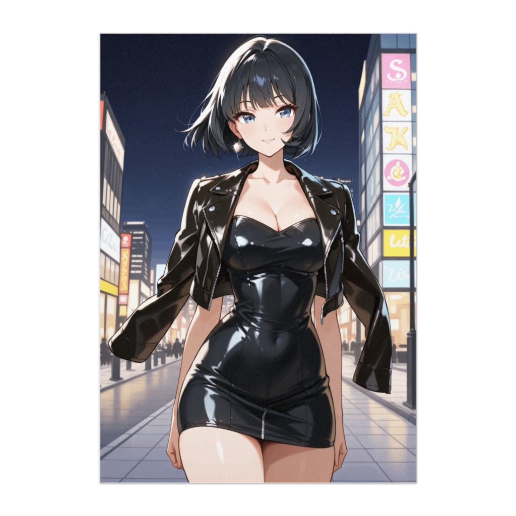 ナイトシティのブラックレディ