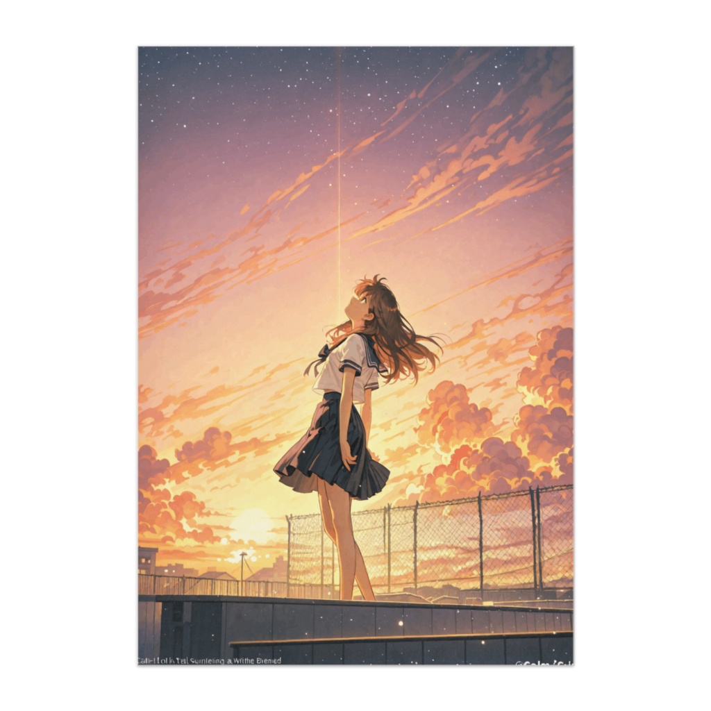 星空に願うセーラー少女