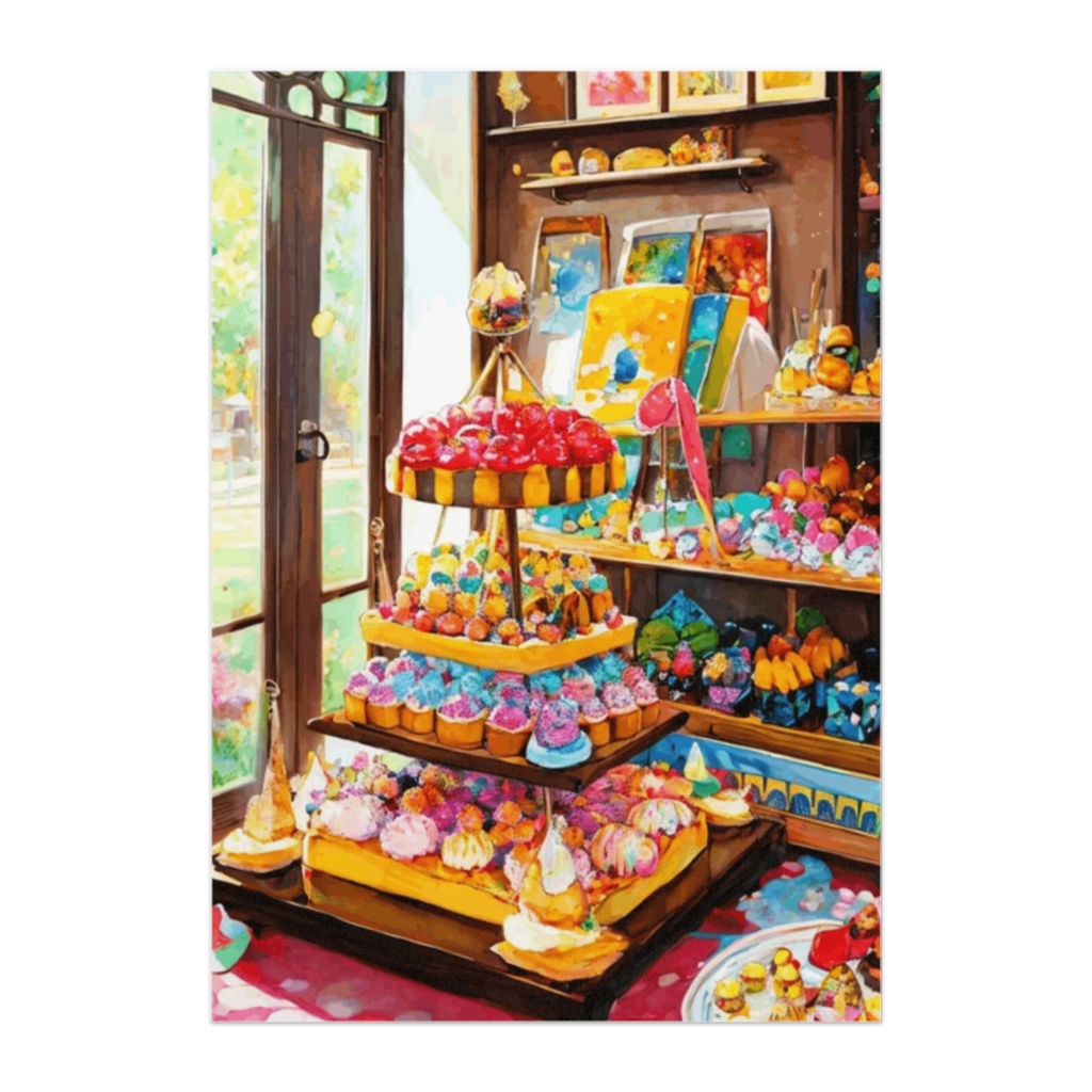 カラフルカップケーキタワー