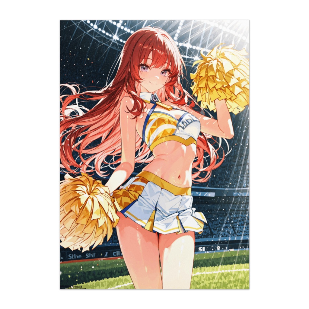 輝くスタジアムのチアガール