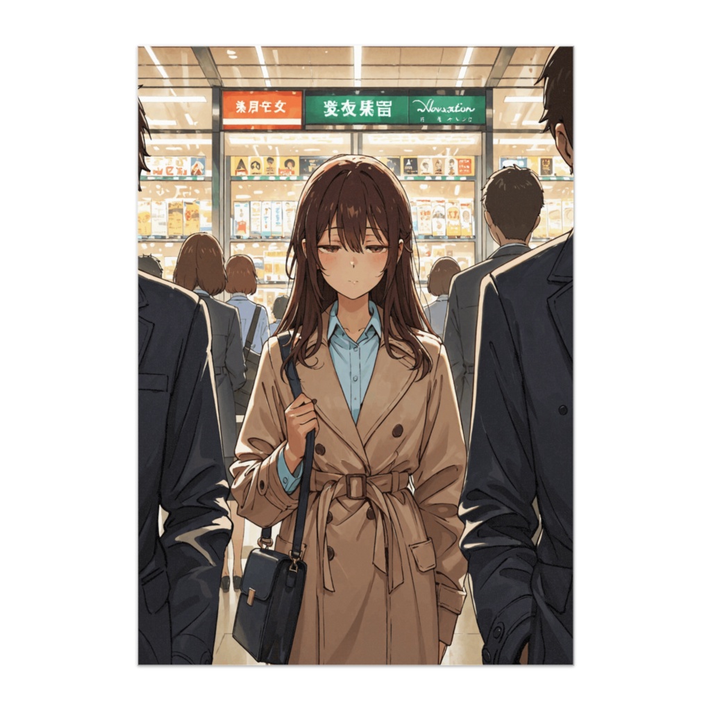 都会の人混みに咲く静寂