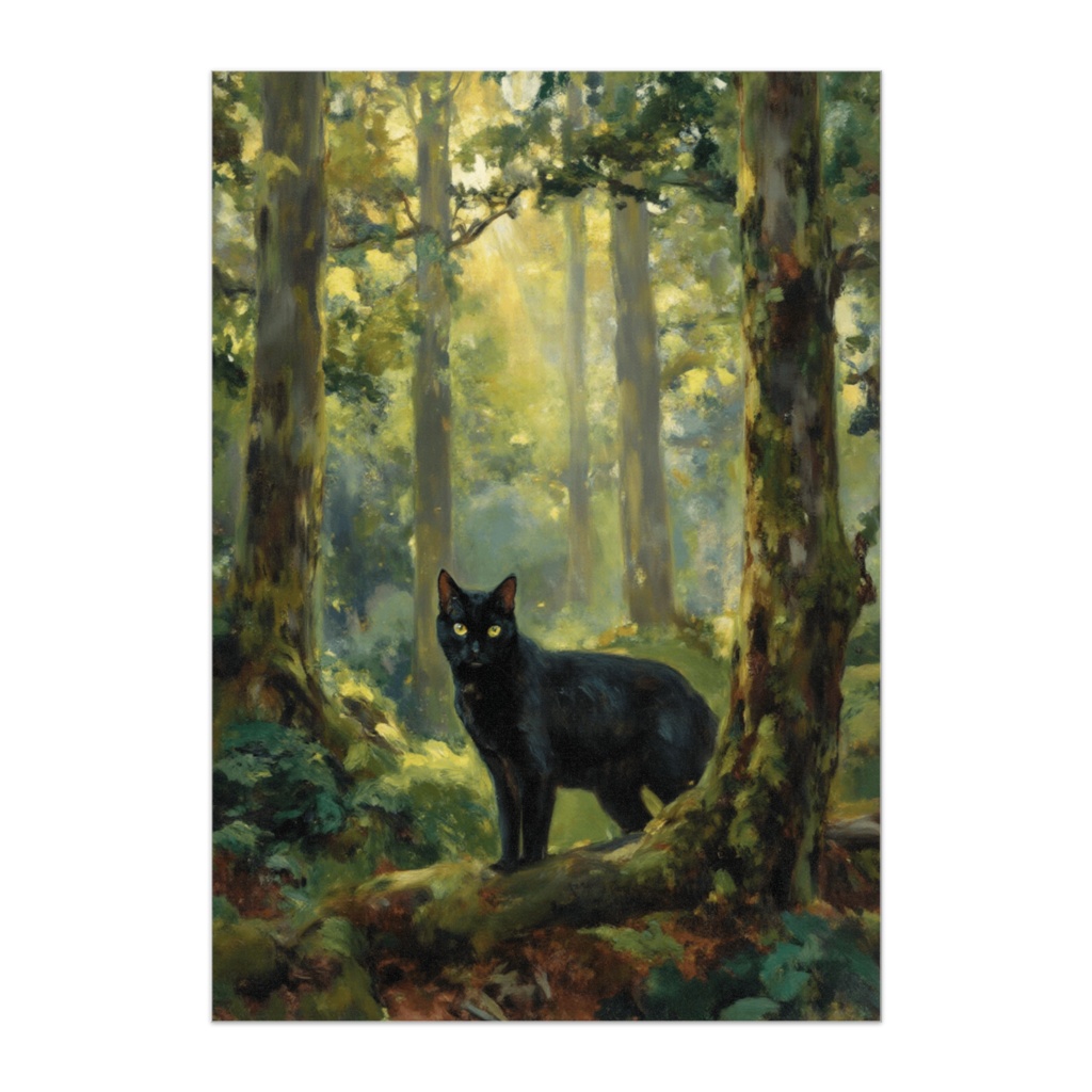 幻想の森の黒猫