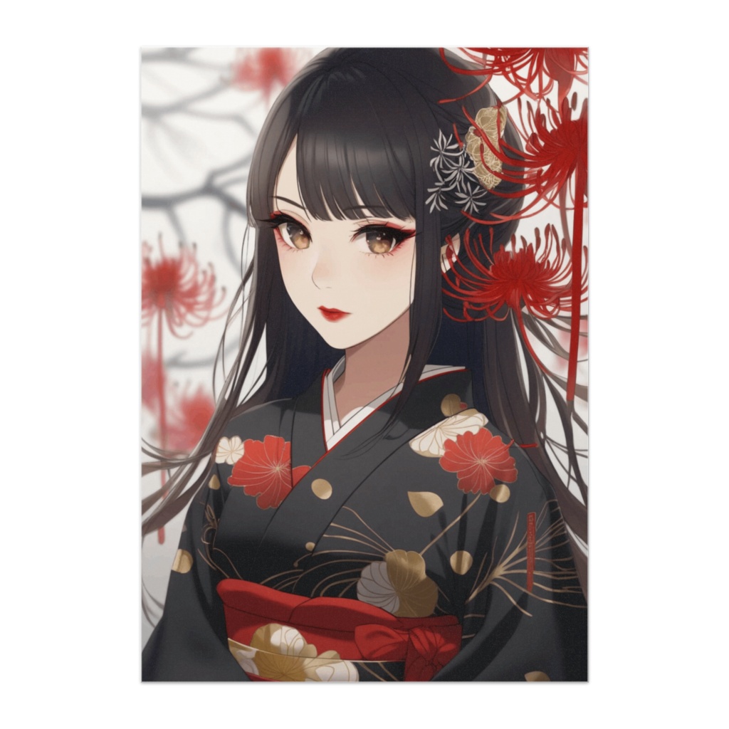 秋風に揺れる花模様  