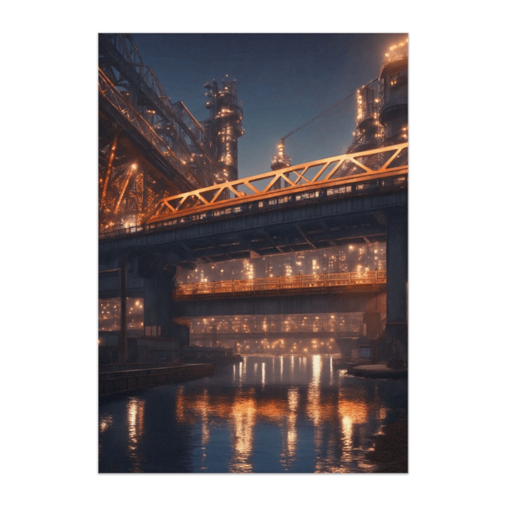 鋼の橋に灯る夜