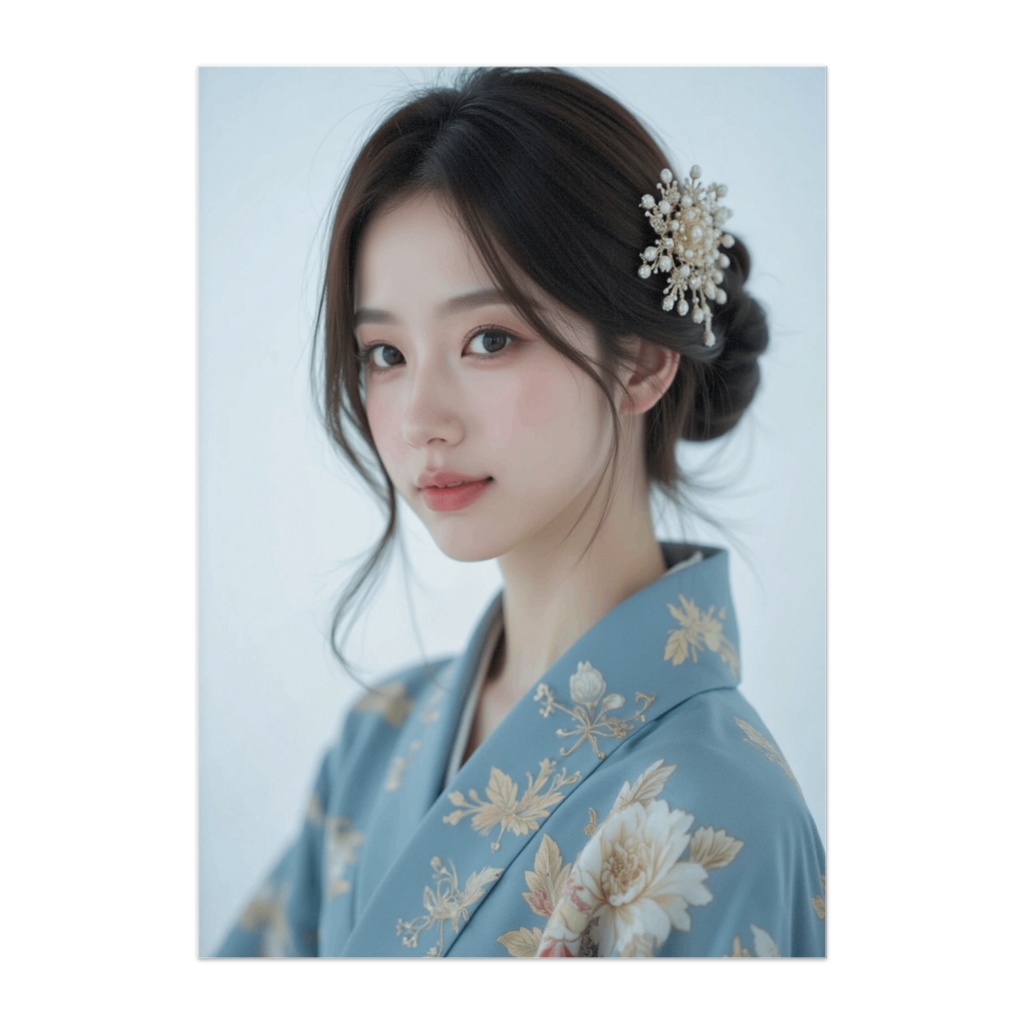 蒼花の晴れ着美人