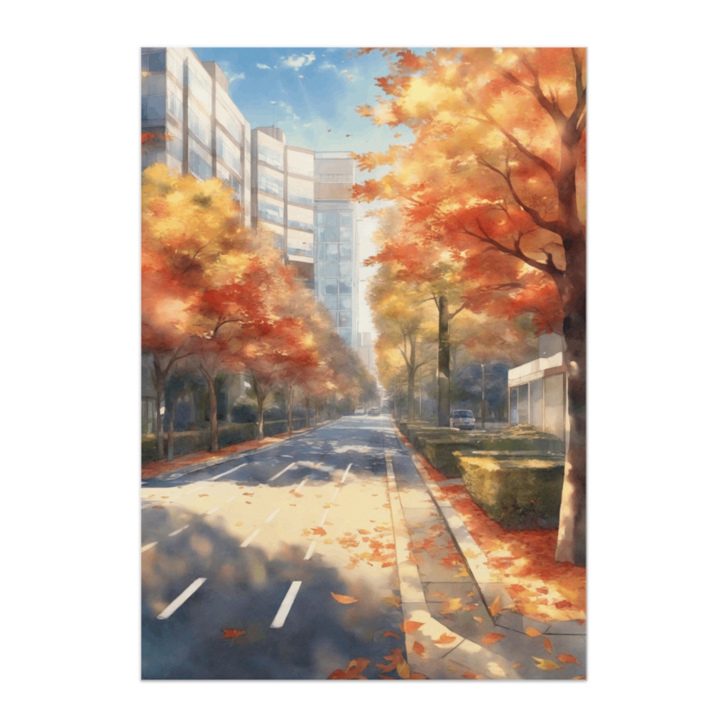 秋の並木通り