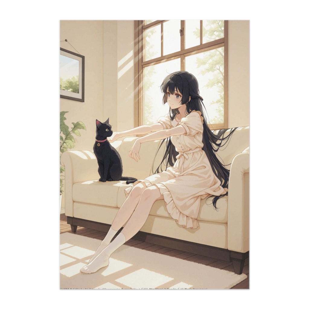 黒猫と過ごす休日 ― 朝のストレッチ ―