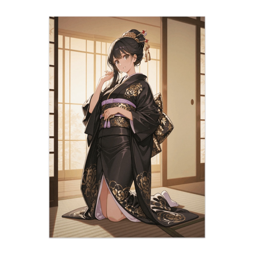 黒金の和美人