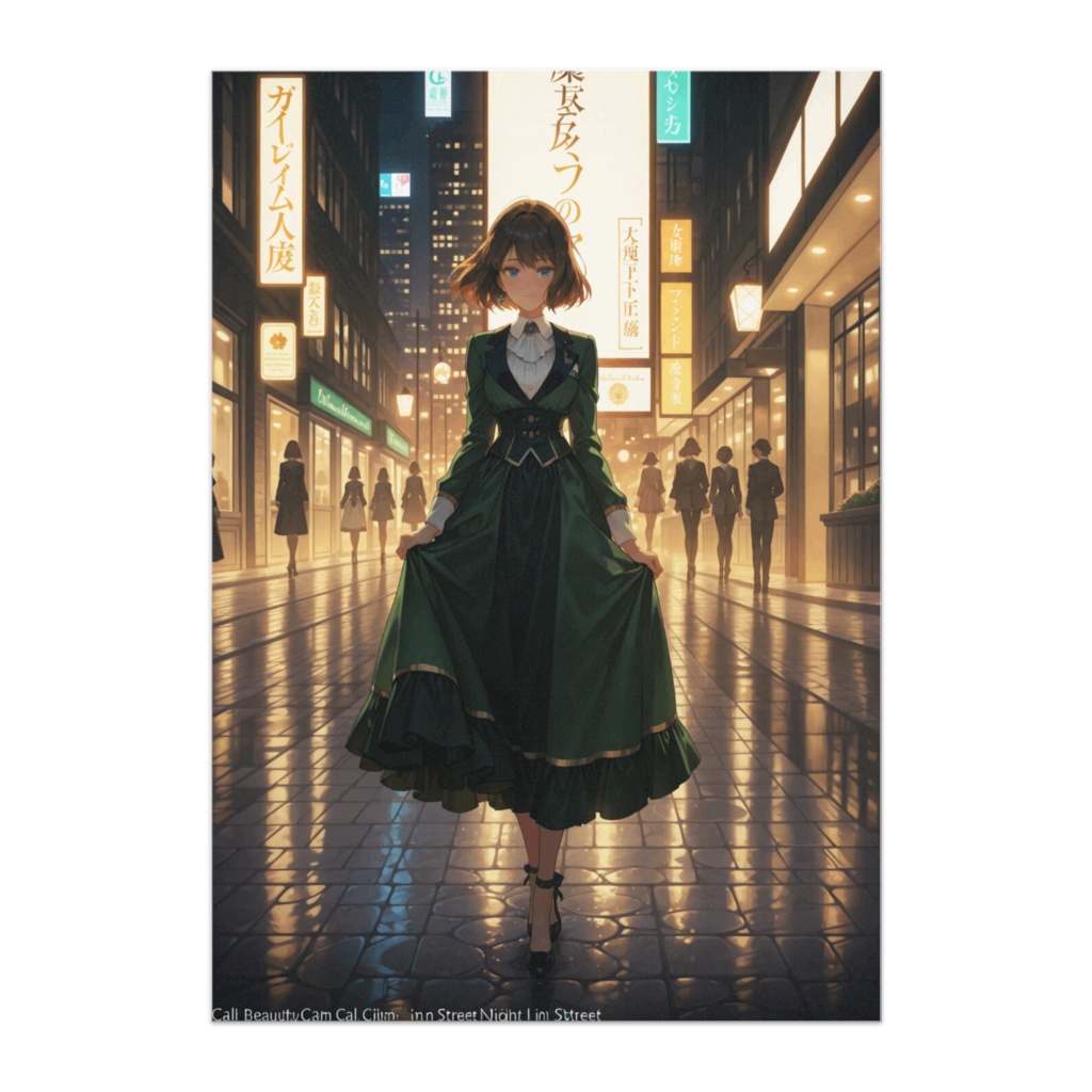 緑の夜、街に響く足音