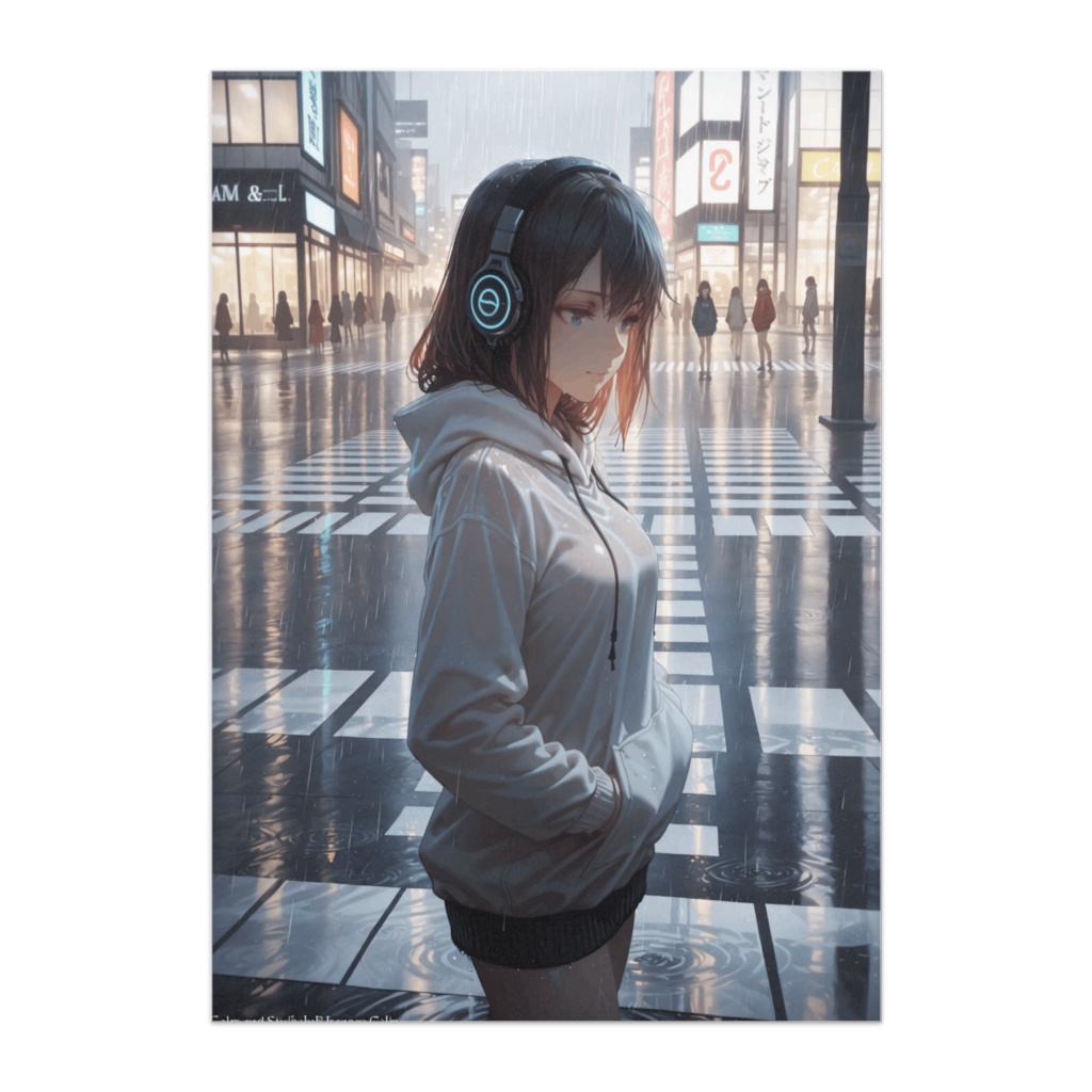 雨音に溶けるイヤホン