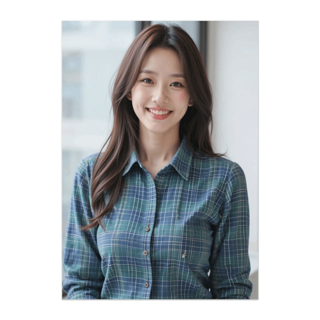 青と緑のチェックに包まれて