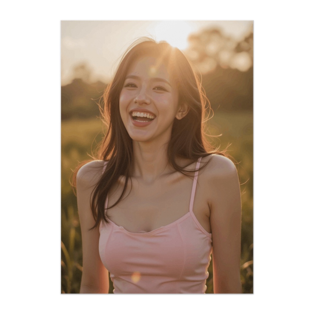 夕陽に笑う ― Golden Hour Radiance